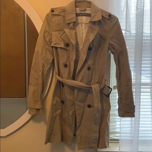 ZARA BASIC DOUBLE-BREASTED TRENCH COAT